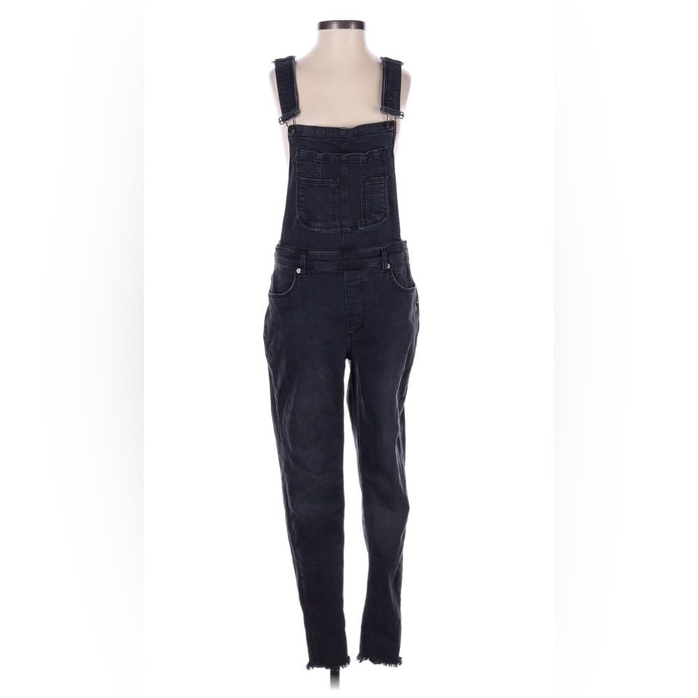 Free People Black Jeans Overalls